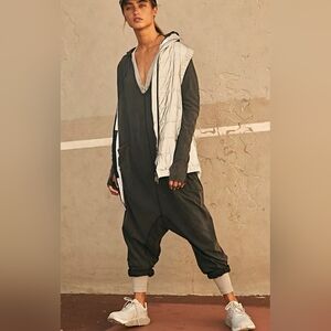 NWT Charcoal Sz S Free People Hot Shot Long-Sleeve Onesie